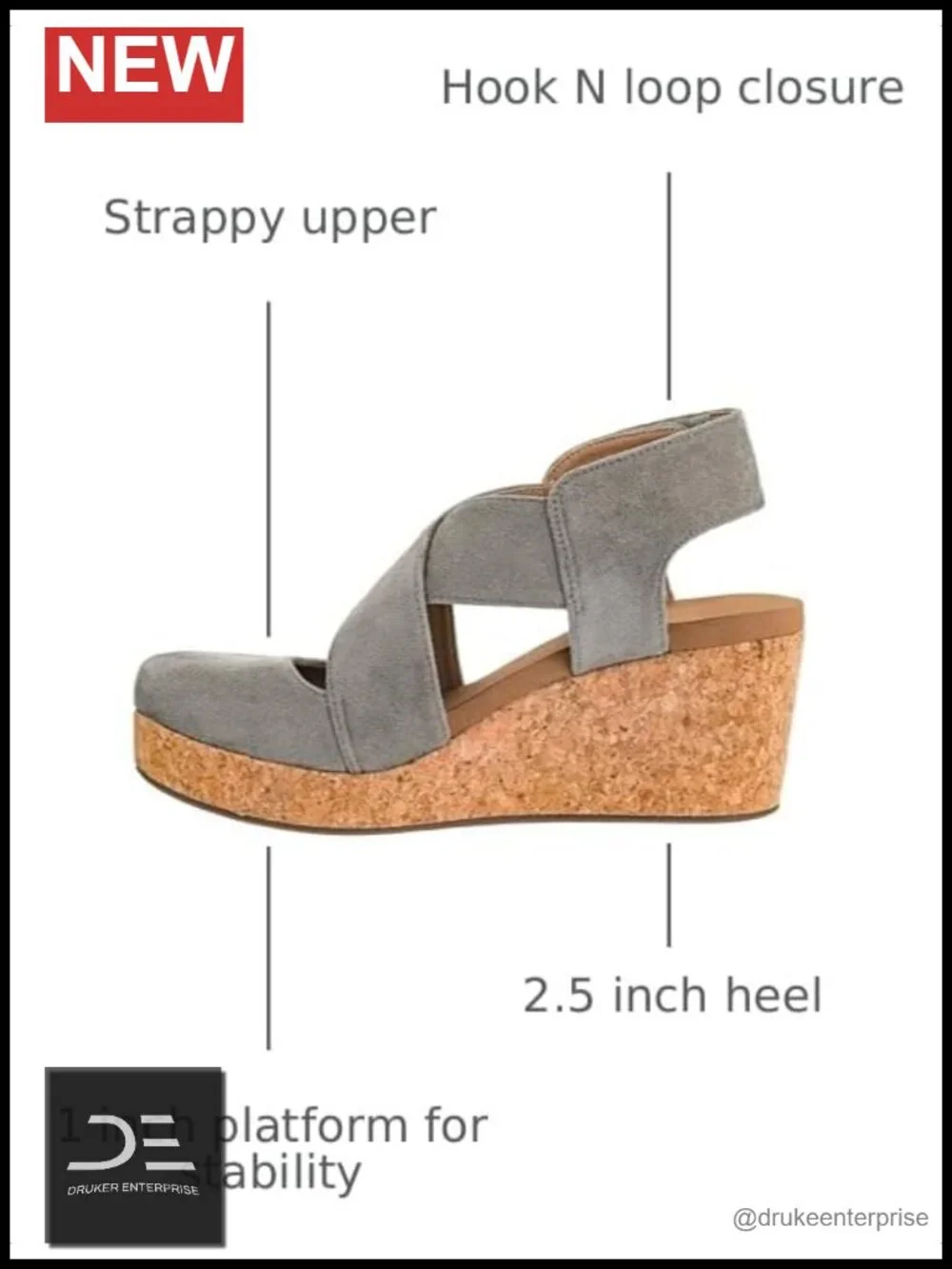Corkys Case Closed Wedge Sandals - 2.5